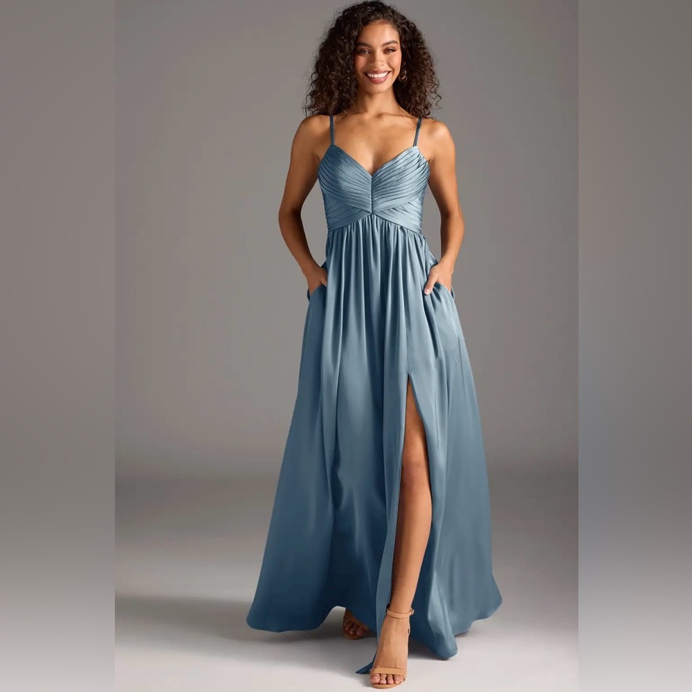 Azazie Alia Dusty Blue
